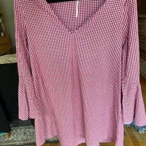 Free People Gingham Dress in Pink